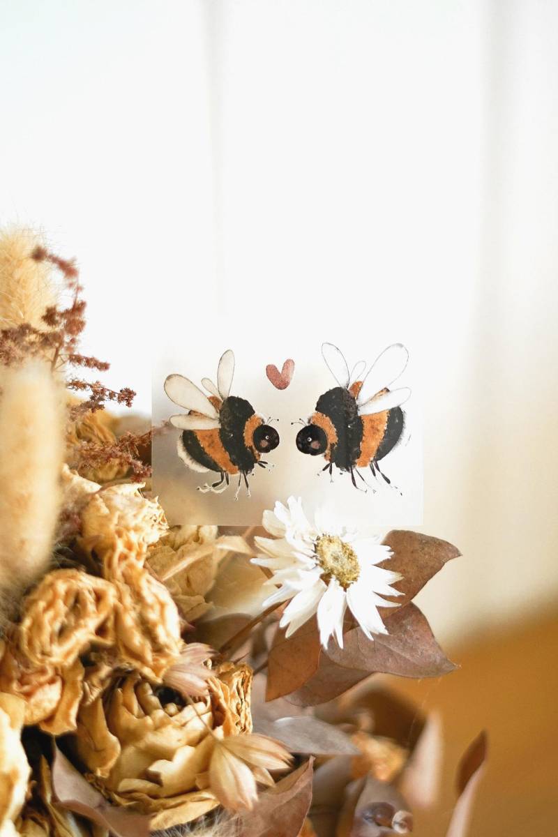 Bügelbild Süße Hummeln Bienen Liebe Zum Aufbügeln Diy Aufbügler von FuchsMaedchenStore