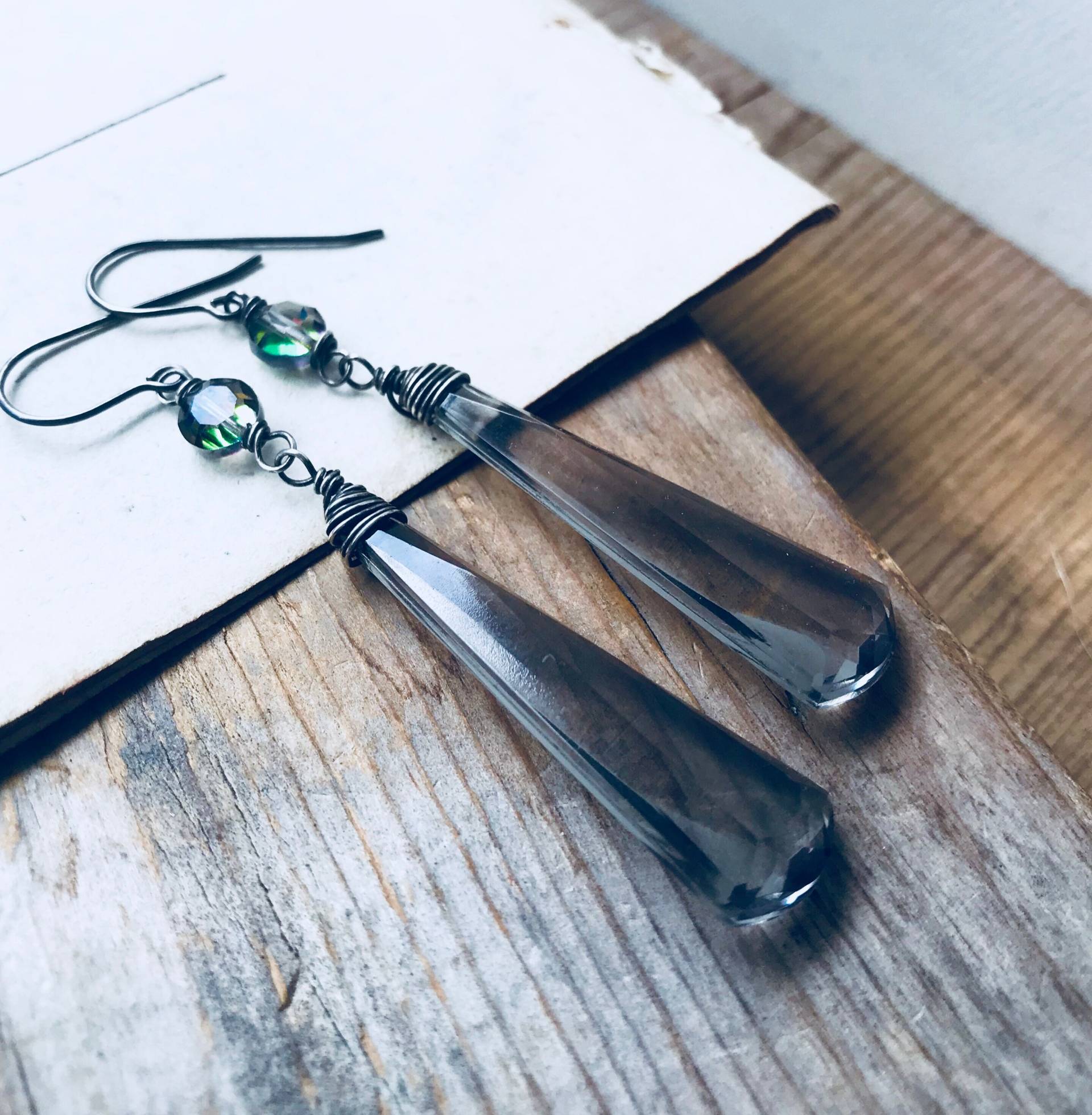 Art Deco Ohrringe Lucite Vintage Kristall Oxidiertes Sterling Schmuck Brautjungfer Brautschmuck Lange Ohrhänger Art Deco Ohrringe Lucite Vintage Kristall Oxidiertes Sterling Schmuck Brautjungfer Brautschmuck Lange Ohrhänger von FuchsiaBloomStudio
