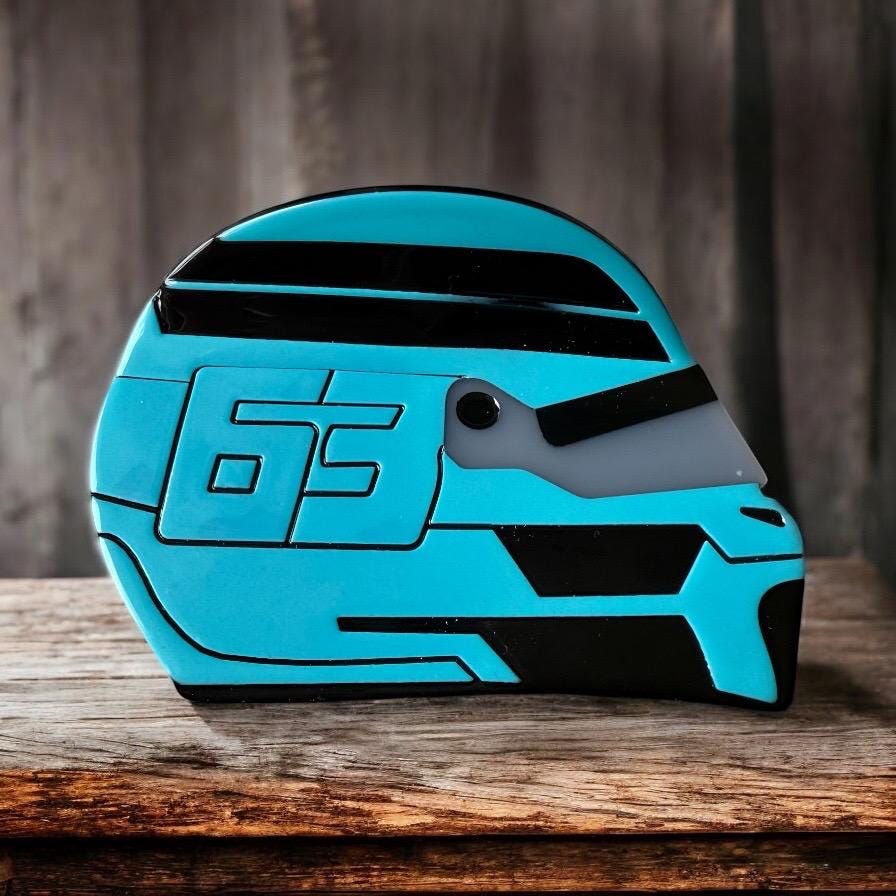 George Russell Helm-Haarkralle/Haarspange - Mercedes F1 Formel 1 George Russell Helm-Haarkralle/Haarspange - Mercedes F1 Formel 1 von FuchsiaPinks