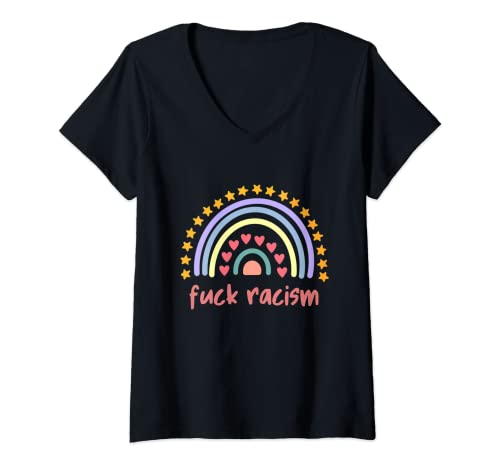Damen Fuck Racism | Rassismus beenden | Rassismus ist scheiße T-Shirt mit V-Ausschnitt Damen Fuck Racism | Rassismus beenden | Rassismus ist scheiße T-Shirt mit V-Ausschnitt von Fuck Racism | End Racism | Racism Sucks