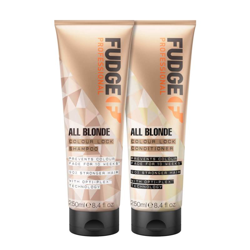 Fudge Professional All Blonde Colour Lock Shampoo and Conditioner Bundle 250ml von Fudge Professional