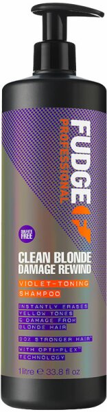 Fudge Clean Blonde Damage Rewind Violet Toning Shampoo 1000 ml von Fudge