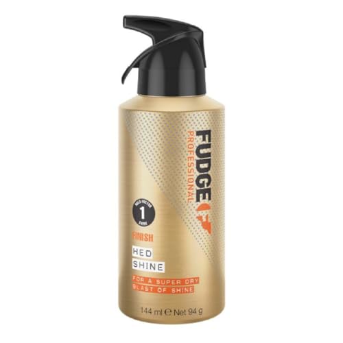 Fudge Hed Shine Spray, Hed Shine Finishing Hair Spray, Schwerelos Dry Oil Mist, Shine Boosting Hairspray, angereichert mit Arganöl und Jojobaöl, für Frauen, kein Fetten, 94 g transparent von Fudge