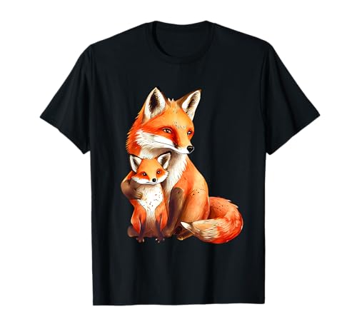 Fuchs Füchse Mama Kind Papa Kind Damen Kinder Herren T-Shirt Fuchs Füchse Mama Kind Papa Kind Damen Kinder Herren T-Shirt von Füchse Mama Papa Geschenk Süßer Fuchs