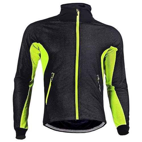 Fueegue Fahrradjacke Herren Radjacke, Softshelljacke Funktionsjacke Winterjacke Atmungsaktiv MTB Radfahren Laufen Training Wandern Bergsteigen Jacket Winddichte Radlerjacke wasserdichte M-2XL von Fueegue