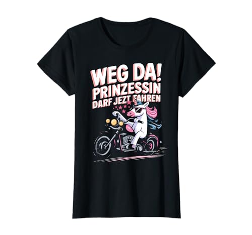 Damen Fahrprüfung Mädchen Lustiges Motorrad Einhorn T-Shirt Damen Fahrprüfung Mädchen Lustiges Motorrad Einhorn T-Shirt von Führerscheinprüfung Motorrad Geschenk