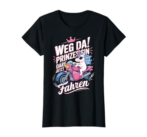 Damen Fahrprüfung Mädchen Rennmaschine Motorrad Einhorn T-Shirt Damen Fahrprüfung Mädchen Rennmaschine Motorrad Einhorn T-Shirt von Führerscheinprüfung Motorrad Geschenk