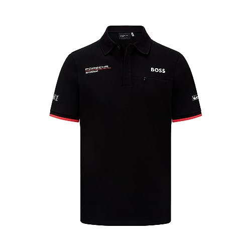 Porsche Motorsport Herren Team Poloshirt, Schwarz, XS von Fuel For Fans