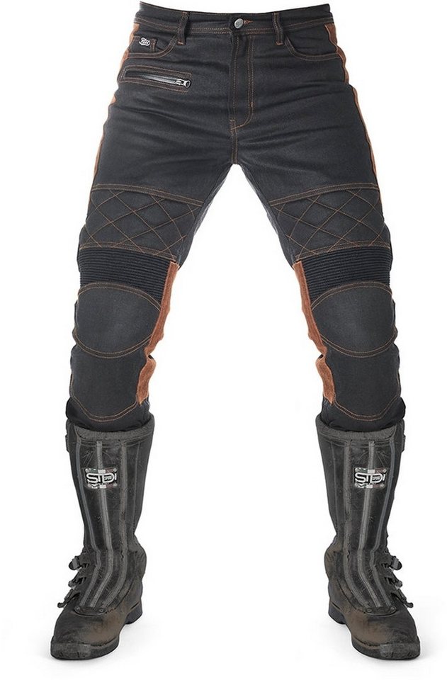 Fuel Motorradhose Sergeant 2 Gewachste Motorrad Textilhose Knieprotektoren enthalten von Fuel