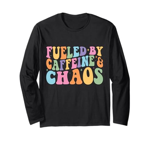 Fueled by Coffein and Chaos Funny Retro Coffee Lovers Woman Langarmshirt Fueled by Coffein and Chaos Funny Retro Coffee Lovers Woman Langarmshirt von Fueled By Caffeine And Chaos Co Tee