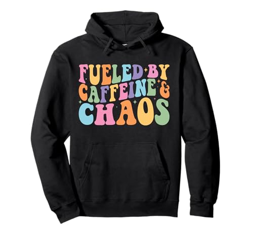 Fueled by Coffein and Chaos Funny Retro Coffee Lovers Woman Pullover Hoodie Fueled by Coffein and Chaos Funny Retro Coffee Lovers Woman Pullover Hoodie von Fueled By Caffeine And Chaos Co Tee