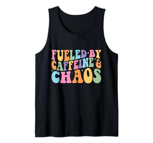 Fueled by Coffein and Chaos Funny Retro Coffee Lovers Woman Tank Top Fueled by Coffein and Chaos Funny Retro Coffee Lovers Woman Tank Top von Fueled By Caffeine And Chaos Co Tee