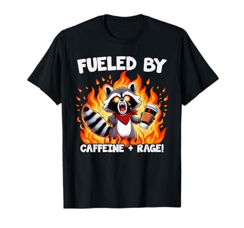 Fueled By Caffeine Rage Lustiger Waschbär Männer Frauen T-Shirt Fueled By Caffeine Rage Lustiger Waschbär Männer Frauen T-Shirt von Fueled By Caffeine Rage Tees.
