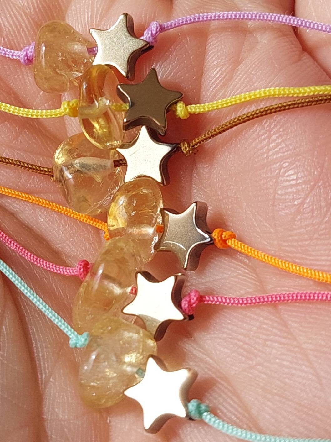 Armband Mit Sternchen Und Citrin - Andenken Trauerschmuck Für Sterneneltern, Geschenk, Fehlgeburt Hämatit Armband Mit Sternchen Und Citrin - Andenken Trauerschmuck Für Sterneneltern, Geschenk, Fehlgeburt Hämatit von FueledByTheirStars