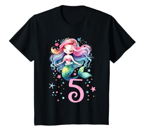 Kinder Geburtstag 5 Mädchen Meerjungfrau ich bin schon 5 Nixe T-Shirt Kinder Geburtstag 5 Mädchen Meerjungfrau ich bin schon 5 Nixe T-Shirt von Fünf Jahre Meerjungfrau Party 5 Geburtstag Mädchen