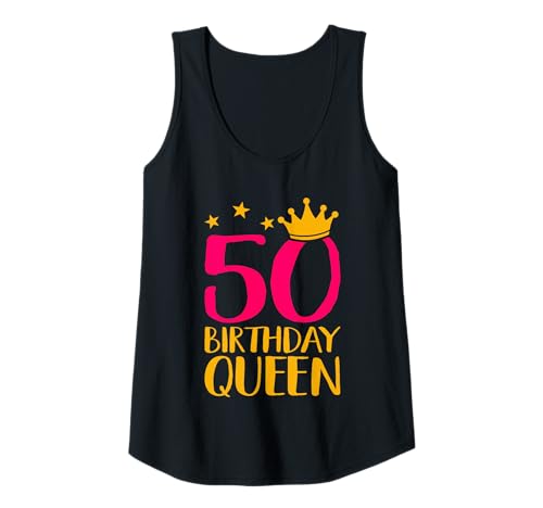 Damen 50 Birthday Queen Fünfzig 50 Jahre Alt Tank Top Damen 50 Birthday Queen Fünfzig 50 Jahre Alt Tank Top von Fünfzigster 50.Geburtstag 50 Jahre Alt Geschenke