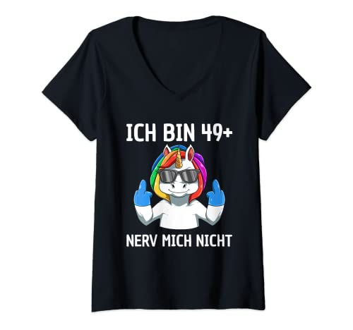Damen 50 Geburtstag Einhorn Frau 50 Jahre Lustige Geschenkidee T-Shirt mit V-Ausschnitt Damen 50 Geburtstag Einhorn Frau 50 Jahre Lustige Geschenkidee T-Shirt mit V-Ausschnitt von Fünfzigster Geburtstag Einhorn 50 Jahre Geschenk
