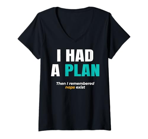 Damen Faule Logik. Ich Hatte einen Plan. Dann erinnerte ich Mich T-Shirt mit V-Ausschnitt Damen Faule Logik. Ich Hatte einen Plan. Dann erinnerte ich Mich T-Shirt mit V-Ausschnitt von Für Introvertierte, Nickerchenliebhaber und