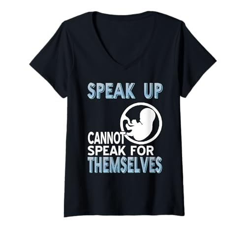 Damen Sprich Für Die, Die Keine Stimme Haben T-Shirt mit V-Ausschnitt Damen Sprich Für Die, Die Keine Stimme Haben T-Shirt mit V-Ausschnitt von Für Leben Unterstützen Bewegung