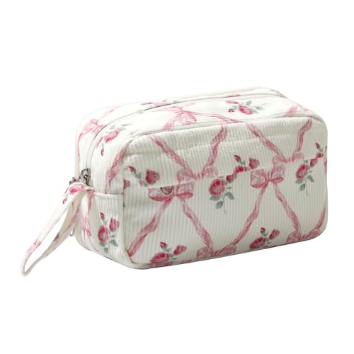 Fufumin Federmäppchen mit großem Fassungsvermögen, Federmäppchen, Schulbedarf, groß, niedlich, für Teenager, Mädchen, Jungen, Kinder, B Rosa Schleife, Niedliches Federmäppchen, ästhetisches von Fufumin