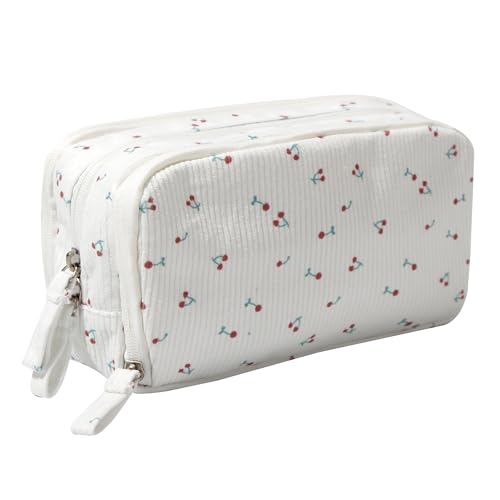 Fufumin Federmäppchen mit großem Fassungsvermögen, aus Kord, mehrere Taschen, stabiler Reißverschluss, niedliches Schulbedarf, Stiftetasche, Organizer für Mädchen und Kinder, C Cherry, Niedliches Fufumin Federmäppchen mit großem Fassungsvermögen, aus Kord, mehrere Taschen, stabiler Reißverschluss, niedliches Schulbedarf, Stiftetasche, Organizer für Mädchen und Kinder, C Cherry, Niedliches von Fufumin