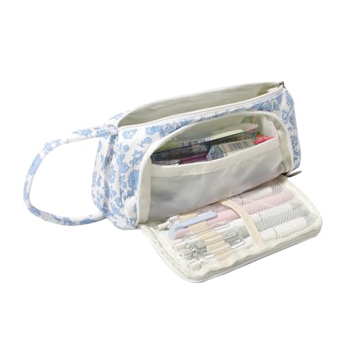 Fufumin Großes Federmäppchen, Schulbedarf, ästhetisches Schreibwaren, Stifteetui für Mädchen und Kinder, D-Orchidee, Niedliches Federmäppchen, ästhetisches Federmäppchen, Federmäppchen, Kosmetiktasche von Fufumin