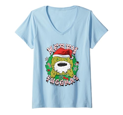 Damen Count Underoo McGoo Wellensittich Fuggler Merry Fuggmas Christmas T-Shirt mit V-Ausschnitt von Fuggler