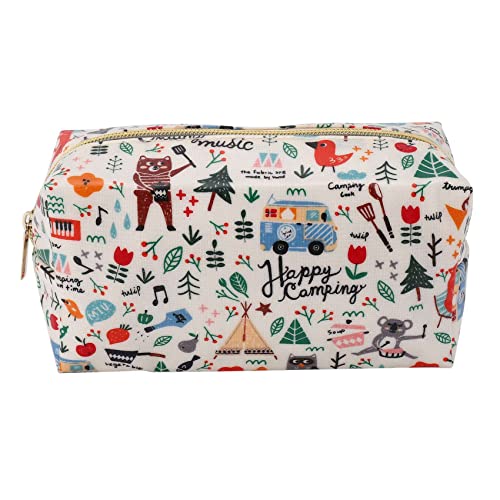 Fuhjythy 1 Stück Karikatur Kosmetik Tasche Fisch Muster Frauen Tasche Reisen Blumen Kultur Beutel von Fuhjythy