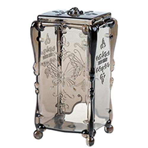 Fuhjythy Cotton Pad Organizer Klarer Cotton Pad Kosmetikspender BehäLterhalter Fall für Home Hotel Office Transparent Schwarz von Fuhjythy