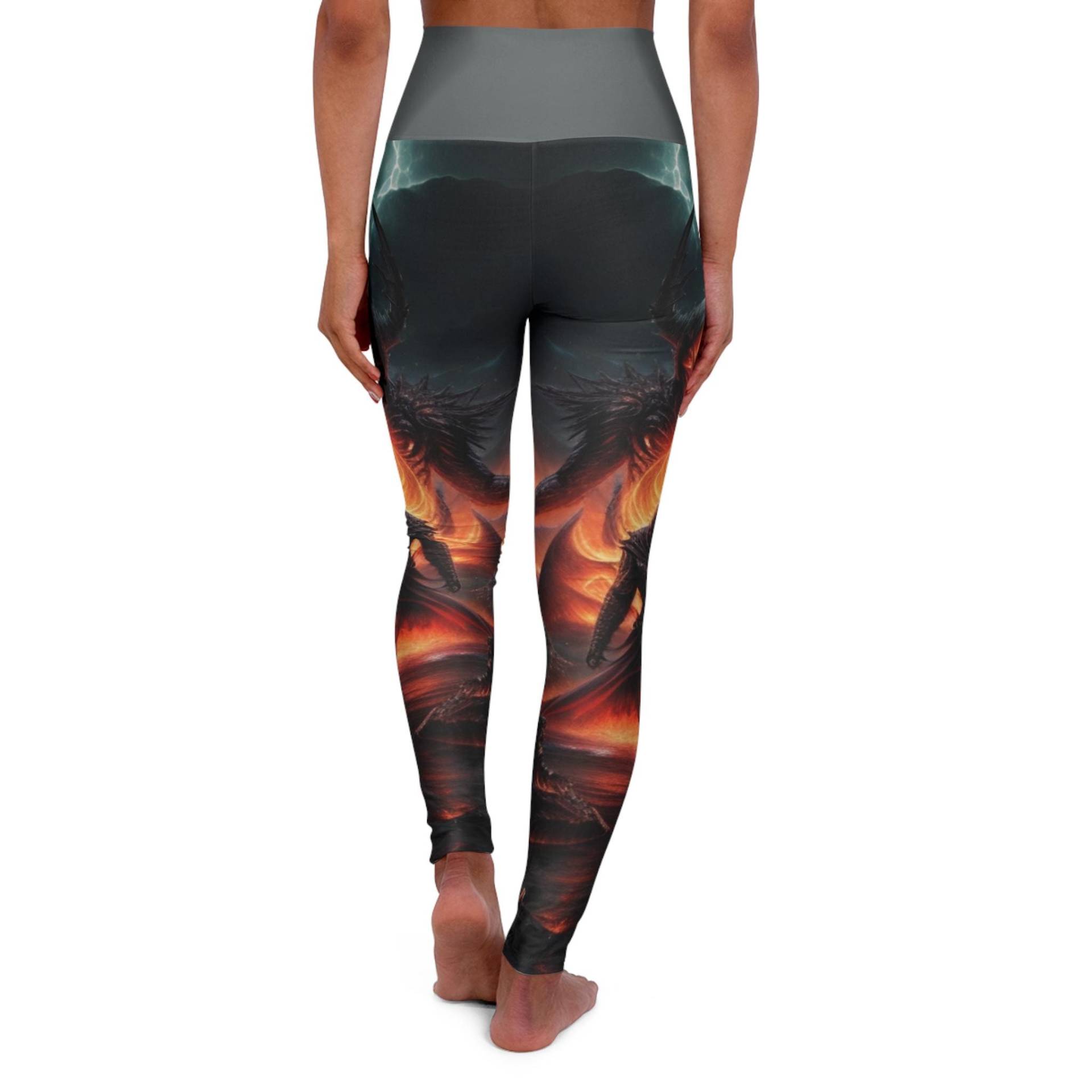 Yoga Leggings Für Damen Einzigartigem Feuer Motiv Hohe Taille Ideal Als Geschenk Geburtstag Weinachten Ostern Valentinstag Halloween von FuhrmannDesignShop