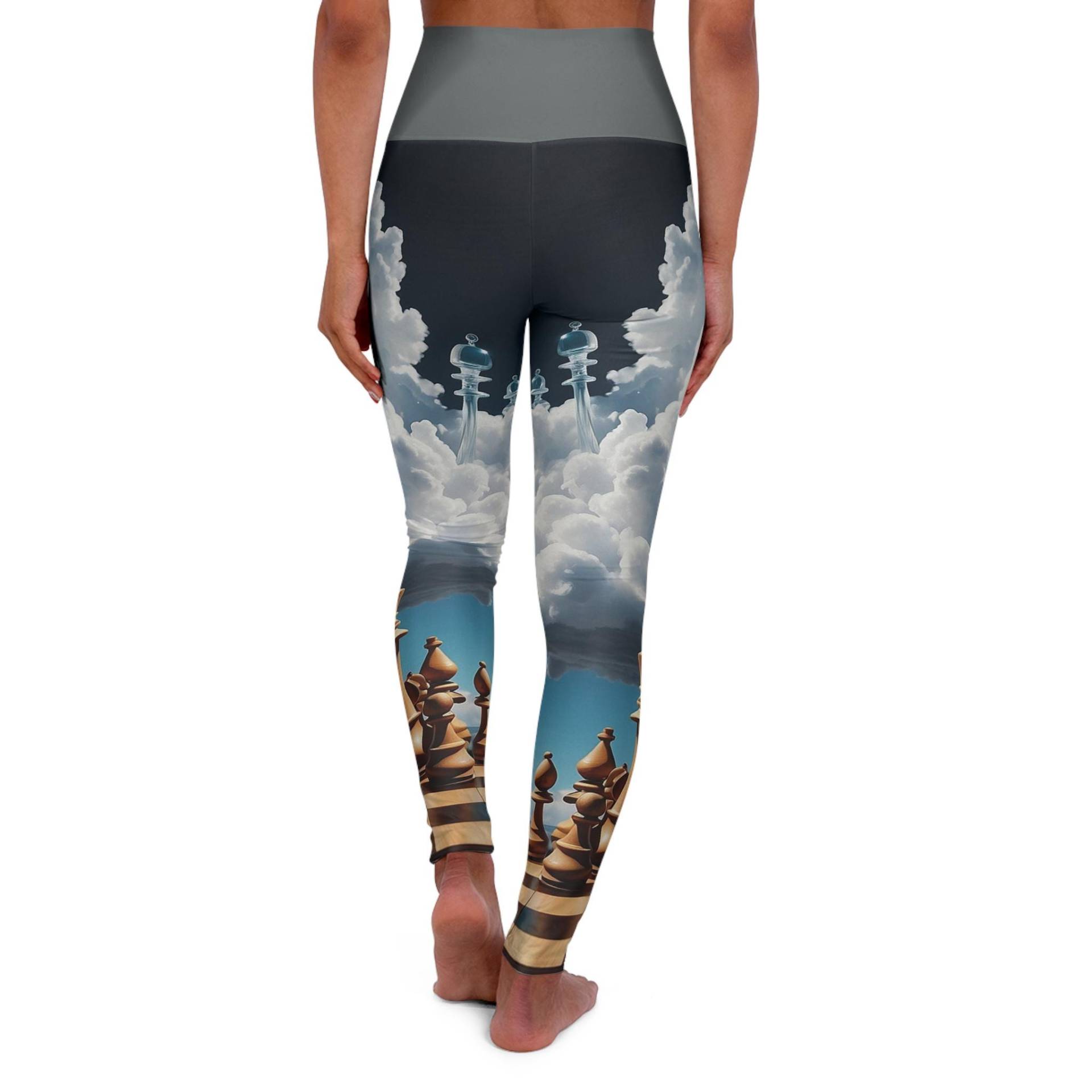 Yoga Leggings Für Damen Einzigartigem Schach Motiv Hohe Taille Ideal Als Geschenk Geburtstag Weinachten Ostern Valentinstag Halloween von FuhrmannDesignShop