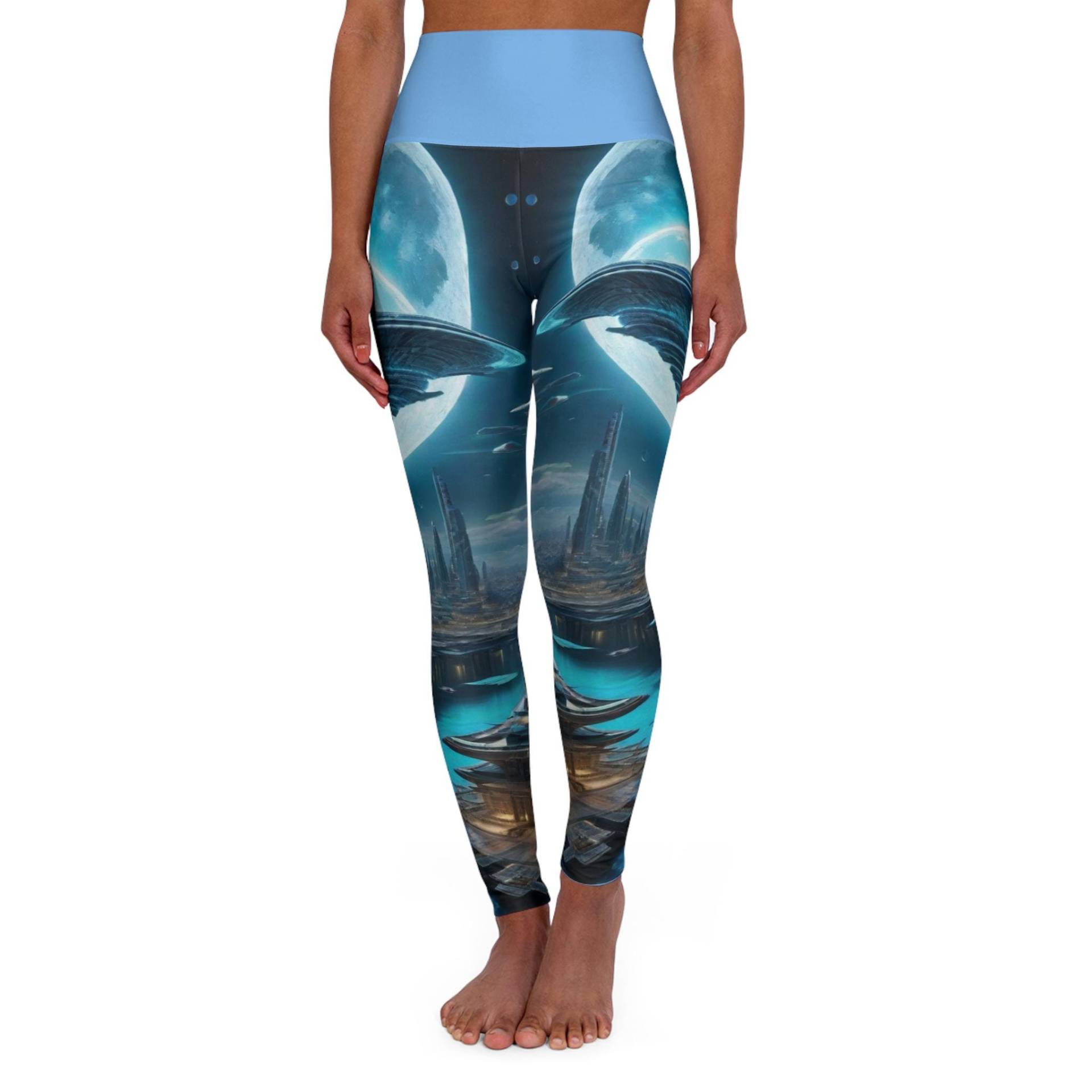 Yoga Leggings Für Damen Ufo Kunst Motiv Hohe Taille Ideal Als Geschenkidee Zum Geburtstag Weinachten Ostern Halloween Oder Valentinstag von FuhrmannDesignShop
