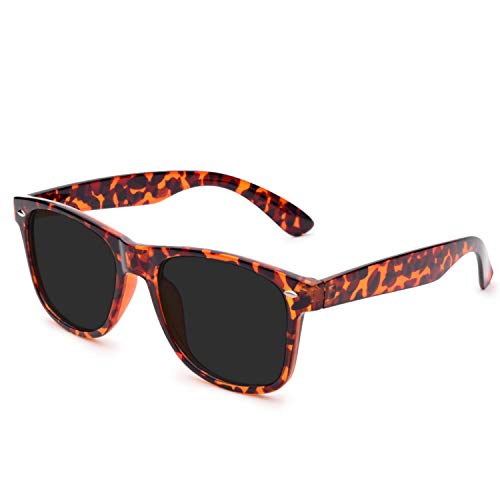 Fuisetaea Outdoor Retro Distance Polarized Myopia Sonnenbrille -4.00 Driving Tinted Grey Nearsighted Brille von Fuisetaea