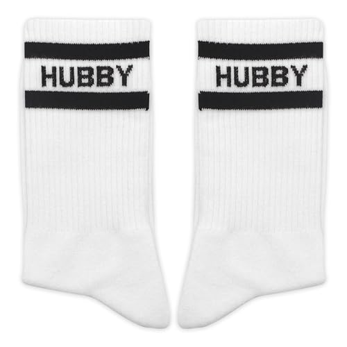 Team Bride Socken, Brautsocken, Brautjungferngeschenke für Frauen, Hochzeitsgeschenke, Hochzeitsfeier Geschenk (117), White Hubby 163, 40.5 EU von FujLoy