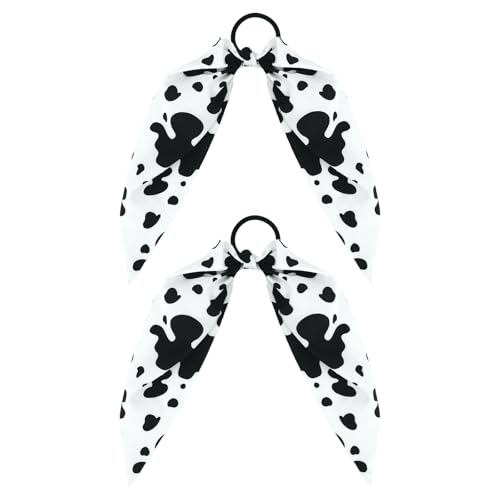 2stk Haarbänder mit Kuh-Print für Mädchen, Rutschfeste Haargummis Hasenohren und Schleife Elastischer Pferdeschwanzhalter Haarband mit Kuh-Print für Lockiges Glattes Dünnes und Dickes Haar 2stk Haarbänder mit Kuh-Print für Mädchen, Rutschfeste Haargummis Hasenohren und Schleife Elastischer Pferdeschwanzhalter Haarband mit Kuh-Print für Lockiges Glattes Dünnes und Dickes Haar von Fukaisu