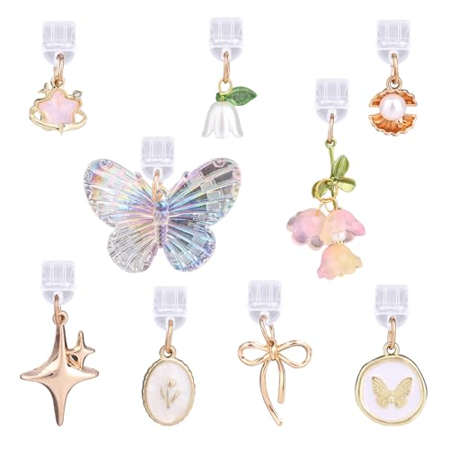 9 Teilige Charms für Kindle, Schmetterlings Blumen Schleifen Stern Design Staubschutz Charms für Frauen Dekorationszubehör Kompatibel mit Kindle und Telefon Ladeanschlüssen Typ C 9 Teilige Charms für Kindle, Schmetterlings Blumen Schleifen Stern Design Staubschutz Charms für Frauen Dekorationszubehör Kompatibel mit Kindle und Telefon Ladeanschlüssen Typ C von Fukaisu
