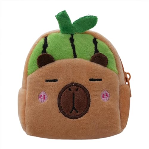 Capybara Plüsch-Geldbörsen, Mini-Plüschbeutel,Capybara Animal Wallet Cartoon Plüschbeutel, Tragbare Organisationstasche Für Erwachsene, Multifunktionale Geldtasche Für Snacks, Schokolade von Fukamou