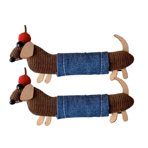 Fukamou Dackel-Knallclip, Dackel-Haarspange | 2er-Set Hundehaarspange - Schöner Haar-Styling-Clip, Bezaubernder -Seitlicher Pony-Clip, Stilvoll, 10 Cm, Für Frauen, Teenager, Mädchen von Fukamou