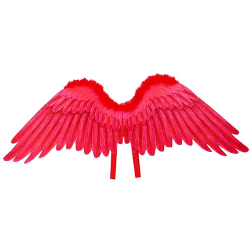 Fukamou Engelsflügel Kostüm - Verstellbares Feder-Engelsflügel-Kostüm Für Erwachsene | Mädchenkostüm Oder Halo-Stirn-band-Zubehör, Halloween-Cosplay-Kostüme Für Kinder Und Erwachsene von Fukamou
