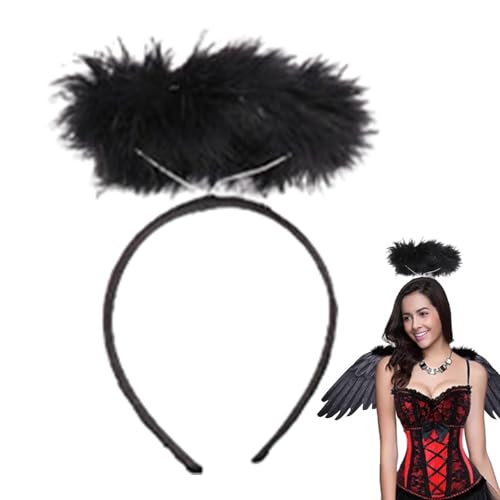 Fukamou Engelsflügel Kostüm - Verstellbares Feder-Engelsflügel-Kostüm Für Erwachsene | Mädchenkostüm Oder Halo-Stirn-band-Zubehör, Halloween-Cosplay-Kostüme Für Kinder Und Erwachsene von Fukamou