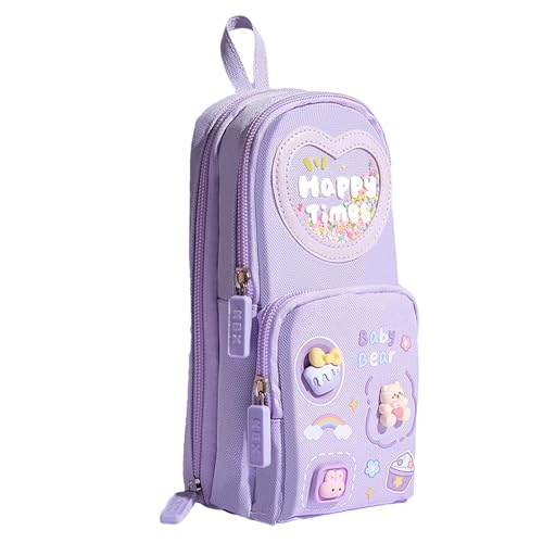 Fukamou Federmäppchen, Mini-Rucksack-Federmäppchen, Großes Federmäppchen, Mini-Schultasche, Stehendes Federmäppchen, Großes Fassungsvermögen, Stifttasche Für Mädchen, Schule, College von Fukamou