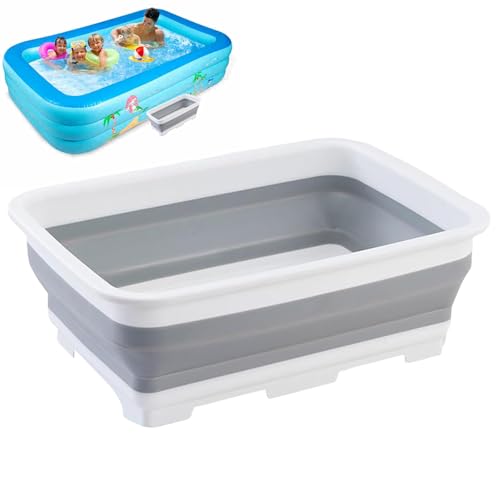 Fukamou Fußwaschbecken,Klappbare Fußwanne Für Pool | Fußbecken Mit Warmwasser Für Trockene Haut Pediküre Zuhause Outdoor -Camping Erwachsene Kinder Reise von Fukamou