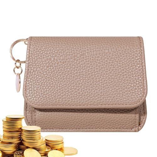 Fukamou Geldbörse, Kleine Geldbörse,Reißverschluss-Kartenhalter-Geldbörse Aus PU-Leder | Kompakte, Handgefertigte Kleine Reise-Geldbörse- Für Ausweis Und Schlüssel von Fukamou