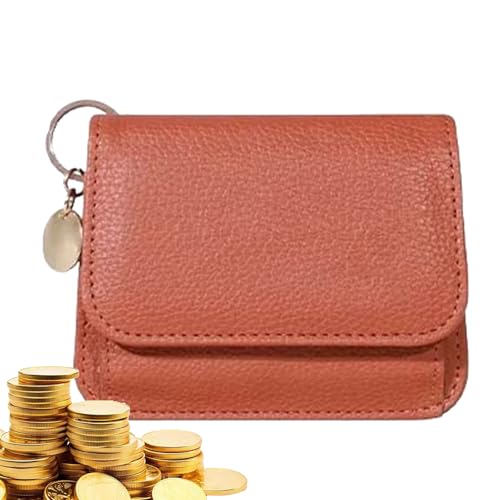 Fukamou Geldbörse, Kleine Geldbörse,Reißverschluss-Kartenhalter-Geldbörse Aus PU-Leder | Kompakte, Handgefertigte Kleine Reise-Geldbörse- Für Ausweis Und Schlüssel von Fukamou