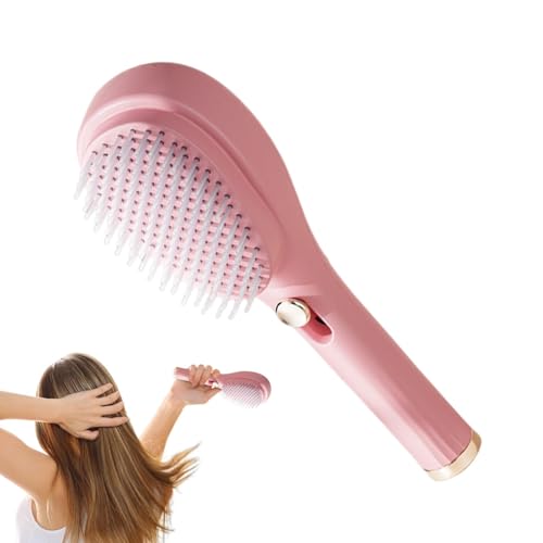 Fukamou Haarbürsten-Entwirrer, Selbstreinigende Haarbürste | Haarkamm Mit Ergonomischem Griff Und Einziehbaren Borsten | Entwirrende -Haarbürste Für Frauen, Das Haar Lässt Sich Leicht Kämmen Und von Fukamou