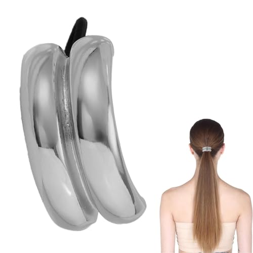 Fukamou Haarmanschetten für Pferdeschwänze,Haarmanschetten - Doppelter Bogen-Pferdeschwanz-Haargummi,Modische Ellipsen-elastische Haarmanschette, Haarschmuck für Frauen und Mädchen von Fukamou