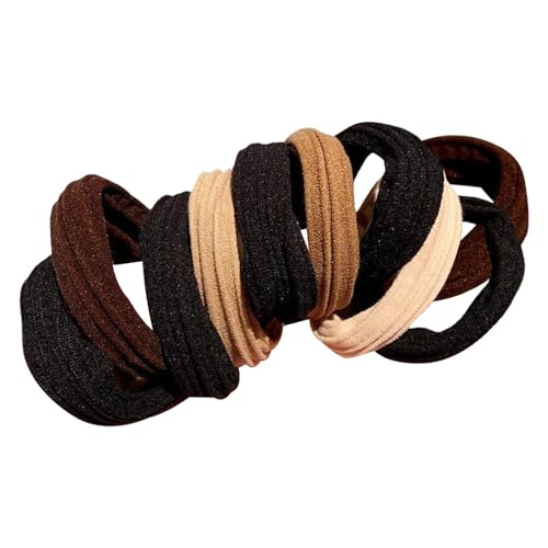 Fukamou Kinder-Haargummis, keine Schäden, Kinder-Haargummis für Mädchen, Haargummis Haarseil nahtlos 10 Stück, Dicker Haargummi, Haarschmuck, Pferdeschwanzhalter für Damen, Mädchen, Kinder von Fukamou
