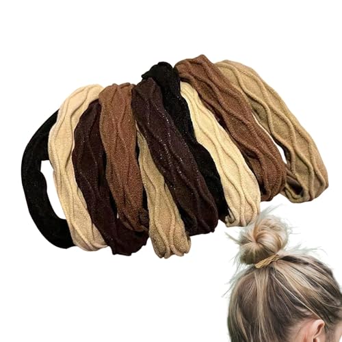 Fukamou Kinder-Haargummis für Mädchen,Pferdeschwanz-Haargummis - 10 Stück hochelastische nahtlose Haargummis | Dicker Haargummi, Haarschmuck, Pferdeschwanzhalter für Damen, Mädchen, Kinder von Fukamou