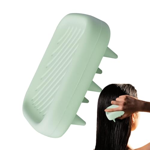 Fukamou Kopfmassagekamm, Shampoo-Massagebürste | 2-in-1-Nass-Trocken-Haarbürste zum Entwirren und Badebürsten | Weiche Kopfhautbürste, ein Must-Have für Männer, Frauen, Kinder, zu Hause und auf Reisen von Fukamou
