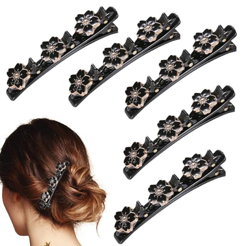 Fukamou Strass Geflochtene Haarspangen,Kristall Haarspangen Haarspangen Mit Strass Blumen - Damen Haarspangen -Haarspangen Für Hochzeit, von Fukamou